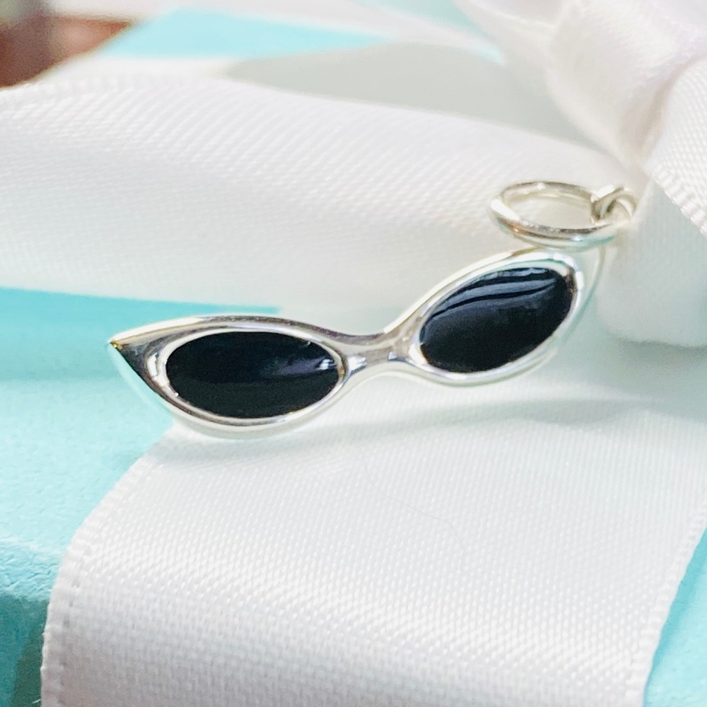 Tiffany & Co. Paloma Picasso Rare Silver & Black Enamel Sunglasses Charm